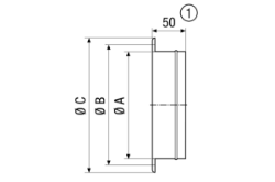 Picture of Maico GS 35 - Gegenstutzen zur Montage von elastischen Manschetten DN 350 an Lüftungsleitungen - Art.-Nr.: 0055.0171