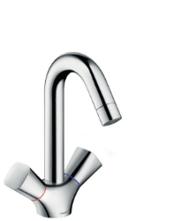 Picture of HANSGROHE Logis 2-Griff Waschtischarmatur mit Zugstangen-Ablaufgarnitur,  71222000