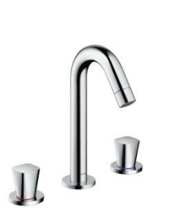 Picture of HANSGROHE Logis 3-Loch Waschtischarmatur mit Zugstangen-Ablaufgarnitur,  71133000
