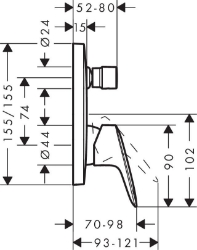 Picture of HANSGROHE Logis Einhebel-Wannenmischer Unterputz,  71405000