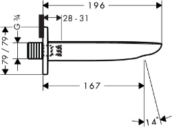 Picture of HANSGROHE PuraVida Wanneneinlauf,  15412000