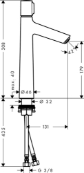 Picture of HANSGROHE Talis Select S Waschtischmischer 190 ohne Ablaufgarnitur,  72045000