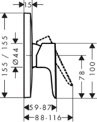 Picture of HANSGROHE Talis E Einhebel-Brausemischer Unterputz,  71765000