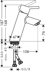 Picture of HANSGROHE Talis Einhebel-Waschtischmischer 80 ohne Ablaufgarnitur,  32041000