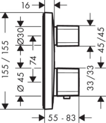 Picture of HANSGROHE Ecostat E Thermostat Unterputz für 1 Verbraucher,  15707000