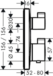 Picture of HANSGROHE Thermostat Unterputz für 1 Verbraucher,  15712000