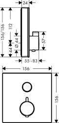 Picture of HANSGROHE ShowerSelect Glas Thermostat Unterputz für 1 Verbraucher,  15737600