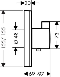 Picture of HANSGROHE ShowerSelect Thermostat Highflow Unterputz,  15760000