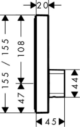 Picture of HANSGROHE ShowerSelect Mischer Unterputz für 2 Verbraucher,  15768000
