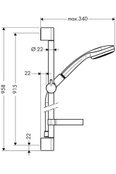 Picture of HANSGROHE Croma 100  Mono Handbrause/Unica'C Brausestange 0,90 m Set,  27724000