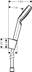 Picture of HANSGROHE Crometta 1jet Porter Set 1,25 m,  26690400