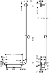 Picture of HANSGROHE Unica Comfort Brausestange/Haltestange 1,10 m R Set,  26404400