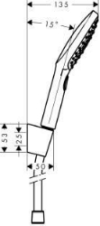 Picture of HANSGROHE Raindance Select E 120 Porter Set 1,25 m,  26700000