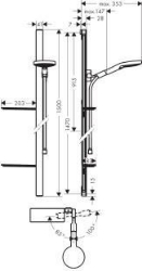Picture of HANSGROHE Raindance Select S 120 3jet / Unica' E Brausestange 1,50 m set,  27646000