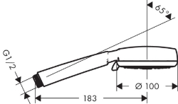 Picture of HANSGROHE Crometta 100 Vario Handbrause,  26824400
