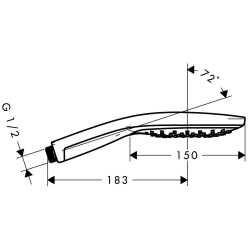 Picture of HANSGROHE Raindance Select S 150 3jet Handbrause,  28587000