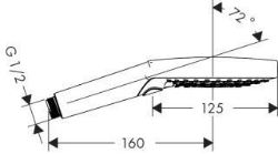 Picture of HANSGROHE Raindance Select S 120 3jet Handbrause EcoSmart 9 l/min,  26531000