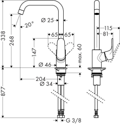 Picture of HANSGROHE Focus Einhebel-Küchenmischer 260,  31820000