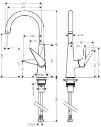 Picture of HANSGROHE Talis S Einhebel-Küchenmischer 260,  72810000