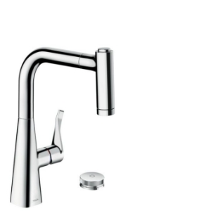 Picture of HANSGROHE M71 Metris Select 2-Loch Einhebel-Küchenmischer 220 mit Ausziehbrause,  73805000