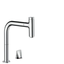 Picture of HANSGROHE M71 Metris Select 2-Loch Einhebel-Küchenmischer 200 mit Ausziehauslauf,  73804000