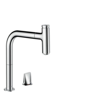Picture of HANSGROHE M71 Metris Select 2-Loch Einhebel-Küchenmischer 200 mit Ausziehauslauf,  73804000
