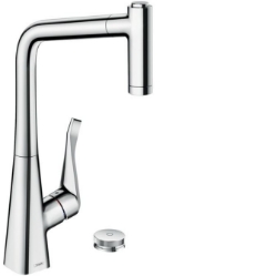 Picture of HANSGROHE M71 Metris Select 2-Loch Einhebel-Küchenmischer 320 mit Ausziehbrause,  73806000