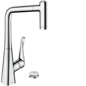 Picture of HANSGROHE M71 Metris Select 2-Loch Einhebel-Küchenmischer 320 mit Ausziehbrause,  73806000