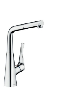 Picture of HANSGROHE M71 Metris Einhebel-Küchenmischer 320 mit Ausziehauslauf und sBox,  73812000