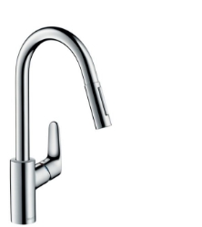 Picture of HANSGROHE M41 Focus Einhebel-Küchenmischer 240 mit Ausziehbrause und sBox,  73880000