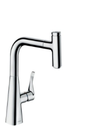 Picture of HANSGROHE M71 Metris Select Einhebel-Küchenmischer 240 mit Ausziehauslauf und sBox,  73802000