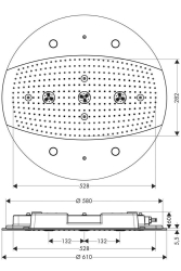 Picture of HANSGROHE Raindance Rainmaker Ø 600 mm Air 3jet Kopfbrause mit Beleuchtung,  26117000