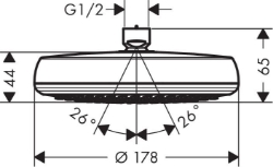 Picture of HANSGROHE Crometta 160 1jet Kopfbrause,  26577000