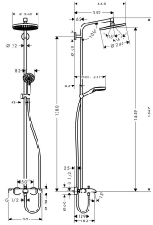Picture of HANSGROHE Crometta S 240 Showerpipe Wanne,  27320000