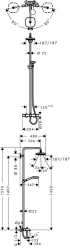 Picture of HANSGROHE Croma Select E 180 2jet Showerpipe Wanne,  27352400