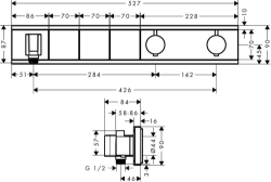 Picture of HANSGROHE Fertigset Unterputz für 3 Verbraucher,  15356400