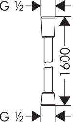 Picture of HANSGROHE Isiflex Brauseschlauch 1,60 m,  28276000