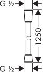 Picture of HANSGROHE Isiflex Brauseschlauch 1,25 m,  28272000
