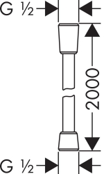 Picture of HANSGROHE Isiflex Brausenschlauch 2,00 m,  28274000