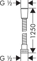 Picture of HANSGROHE Metaflex Brauseschlauch 1,25 m,  28262000