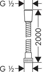 Picture of HANSGROHE Metaflex Brauseschlauch 2,00 m,  28264000