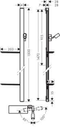 Picture of HANSGROHE Unica'E Brausestange 1,50 m,  27645000