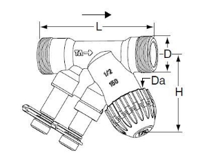 Picture of IMI Hydronic Engineering Kompaktregelventil TBV-C LF DN 15 AG/AG, Art.Nr.: 52 133-015