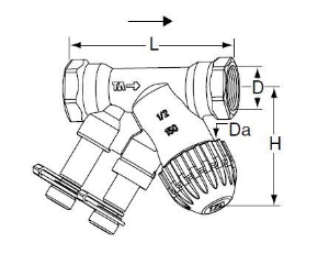 Picture of IMI Hydronic Engineering Kompaktregelventil TBV-C NF DN 25 IG/IG, Art.Nr.: 52 134-125