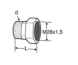 Picture of IMI Hydronic Engineering Heizkörperanschluss ohne Lanze R1/2" für RADIETT-S, Art.Nr.: 50 721-115