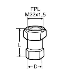 Picture of IMI Hydronic Engineering Übergangsverschraubung G1/2", Art.Nr.: 50 723-115