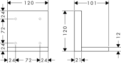 Picture of AXOR ShowerCollection Ablage 120/120, Art.Nr. 40872000
