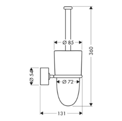 Picture of AXOR Uno WC Bürstenhalter Wandversion, Art.Nr. 41535000
