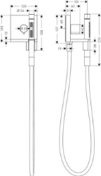 Picture of AXOR ShowerCollection Handbrausemodul 120/120 Square Unterputz, Art.Nr. 10651000
