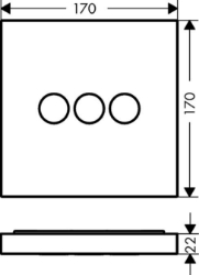 Picture of AXOR ShowerSelect ShowerSelect Ventil Square für 3 Verbraucher Unterputz, Art.Nr. 36717000